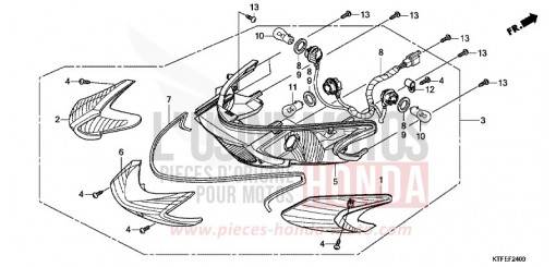 FEUX COMBINES ARRIERE SH125C de 2012